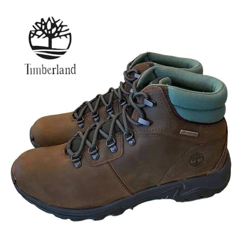 NEW Timberland Women's Mt. Maddsen Dk Brown Leather Hiking WP Boots 11